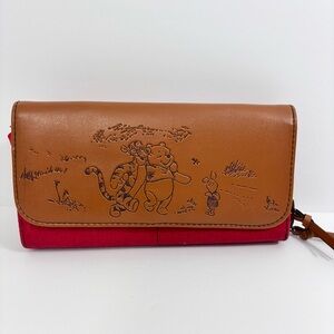 Disney Winnie The Pooh Vintage‎ Tigger & Piglet Leather/Jean Wallet